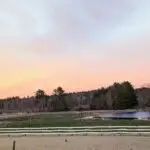 Sunset at historic North Road Farm